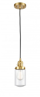 Dover - 1 Light - 5 inch - Satin Gold - Cord hung - Mini Pendant (3442|201CSW-SG-G314-LED)