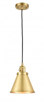 Appalachian - 1 Light - 8 inch - Satin Gold - Cord hung - Mini Pendant (3442|201CSW-SG-M13-SG-LED)