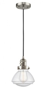 Olean - 1 Light - 7 inch - Brushed Satin Nickel - Cord hung - Mini Pendant (3442|201CSW-SN-G324)