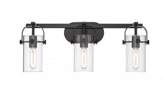 Pilaster - 3 Light - 24 inch - Matte Black - Bath Vanity Light (3442|423-3W-BK-4CL)