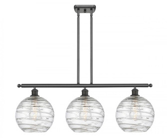 Athens Deco Swirl - 3 Light - 37 inch - Oil Rubbed Bronze - Stem hung - Island Light (3442|516-3I-OB-G1213-10-LED)
