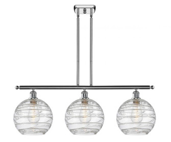 Athens Deco Swirl - 3 Light - 37 inch - Polished Chrome - Stem hung - Island Light (3442|516-3I-PC-G1213-10)