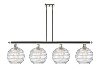 Athens Deco Swirl - 4 Light - 48 inch - Polished Nickel - Stem hung - Island Light (3442|516-4I-PN-G1213-10)