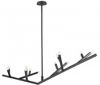 The Oaks 12-Light 71''W Branch Chandelier in Black (4450|HF8812-BLK)