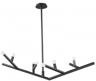 The Oaks 8-Light 52''W Branch Chandelier in Black (4450|HF8888-BLK)