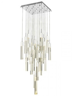 The Original Glacier Avenue Collection Chrome 25 Light Pendant Fixture With Clear Crystal (4450|HF1904-25-GL-CH-C)