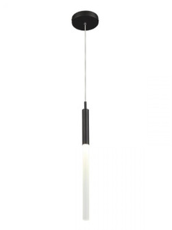 Main Street  1 Light  Frosted Glass Pendant in Black (4450|HF2020-FR-BK)