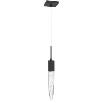 The Original Aspen 1-Light 2''W LED Pendant in Black/Bubbled Crystal (4450|HF1901-1-AP-BK)