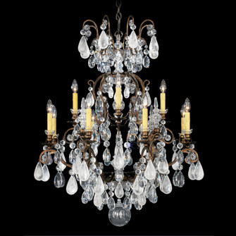 Renaissance Rock Crystal 13 Light 120V Chandelier in Antique Silver with Clear Crystal and Rock Cr (168|3572-48CL)