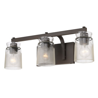 Golden Lighting Travers 3-light Vanity in Rubbed Bronze (36|1405-BA3 RBZ-CAG)