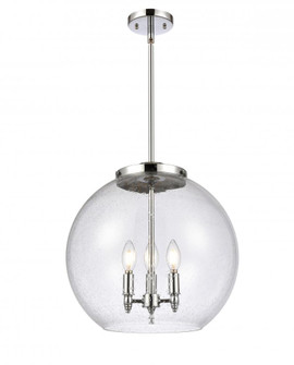 Athens - 3 Light - 16 inch - Polished Chrome - Cord hung - Pendant (3442|221-3S-PC-G124-16)