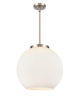 Athens - 3 Light - 16 inch - Brushed Satin Nickel - Cord hung - Pendant (3442|221-3S-SN-G121-16)