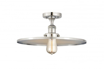 Railroad - 1 Light - 16 inch - Polished Chrome - Semi-Flush Mount (3442|517-1CH-PC-MFR-PC-16)