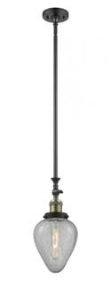 Geneseo - 1 Light - 7 inch - Black Antique Brass - Stem Hung - Adjustable Mini Pendant (3442|206-BAB-G165)
