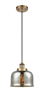 Bell - 1 Light - 8 inch - Brushed Brass - Cord hung - Mini Pendant (3442|916-1P-BB-G78)
