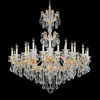 La Scala 24 Light 120V Chandelier in Florentine Bronze with Clear Heritage Handcut Crystal (168|5013-83)