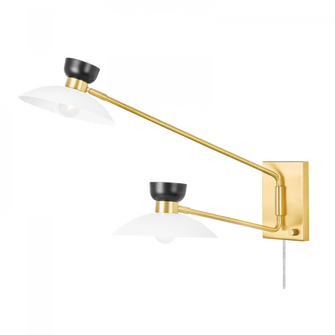 Whitley Plug-in Sconce (6939|HL481202-AGB)