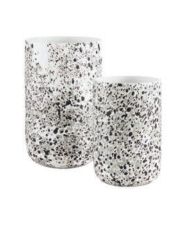 Pari White Confetti Vase Set of 2 (92|1200-0498)