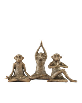 Zen Brass Monkey Set of 3 (92|1200-0518)