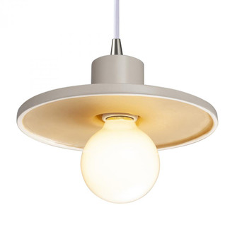 Saucer Pendant (254|CER-6325-MTGD-NCKL-WTCD)