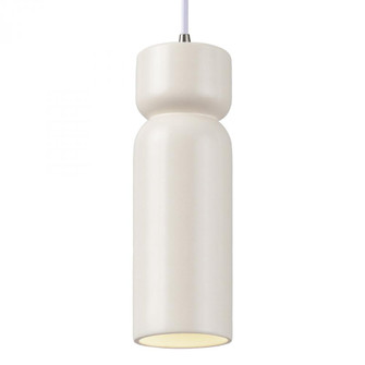 Tall Hourglass Pendant (254|CER-6510-MAT-NCKL-WTCD)