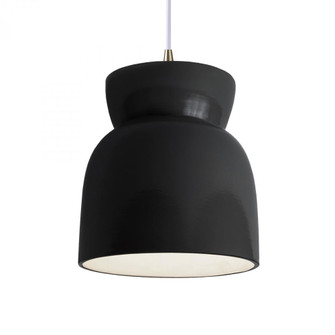 Large Hourglass Pendant (254|CER-6515-BLK-ABRS-WTCD)