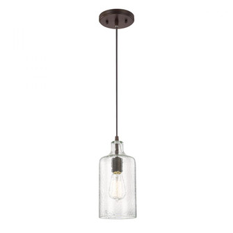 1-Light Clear Organic Glass Pendant in Bronze (8583|9B241A)