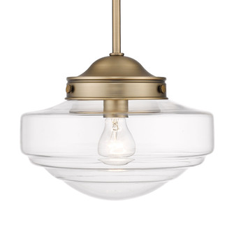 Golden Lighting Ingalls 1-light 12in Pendant in Modern Brass and Clear Glass (36|0508-M MBS-CLR)