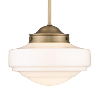 Golden Lighting Ingalls 1-light 12in Pendant in Modern Brass and Vintage Milk Glass (36|0508-M MBS-VMG)