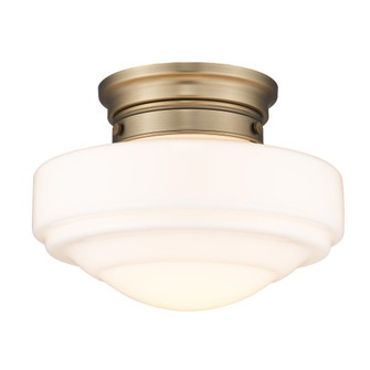 Golden Lighting Ingalls 1-light 12in Semi-Flush Mount in Modern Brass and Vintage Milk Glass (36|0508-SF MBS-VMG)