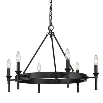 Wry Lighting Edinburgh 6-light Chandelier in Matte Black (36|1020-6 BLK)