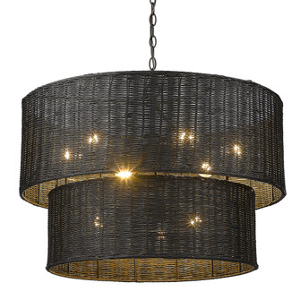 Golden Lighting Erma 9-light Chandelier in Matte Black (36|1084-9 BLK-BW)