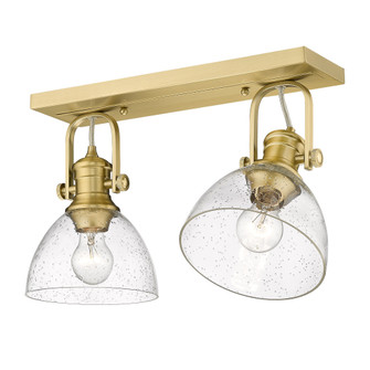 Yep by Golden Lighting Hines 2-light Semi-Flush Mount in Brushed Champagne Brass (36|3118-2SF BCB-SD)