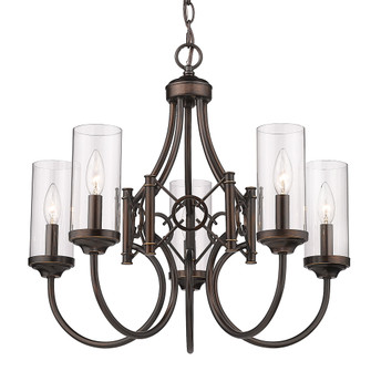 Wry Lighting Quincy 5-light Chandelier in Cordoban Bronze (36|3718-5 CDB-CLR)