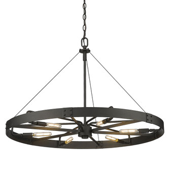 Vaughn 6 Light Chandelier in Natural Black with Natural Black Accents (36|3866-L NB-NB)