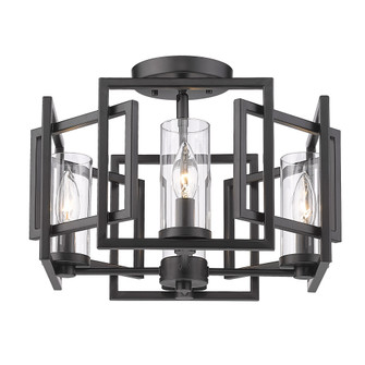 Golden Lighting Marco 4-light Flush Mount in Matte Black (36|6068-FM BLK)