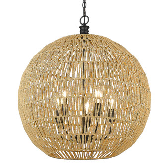 Golden Lighting Florence 5-light Pendant in Matte Black (36|6933-5P BLK-NR)