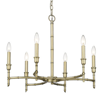 Cambay 6 Light Chandelier in White Gold (36|8207-6 WG)