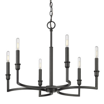 Ellyn 6 Light Chandelier in Matte Black (36|8209-6 BLK)