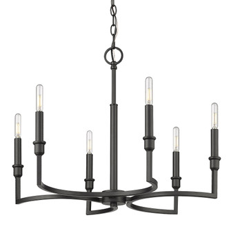 Golden Lighting Ellyn 6-light Chandelier in Matte Black (36|8209-6 BLK)