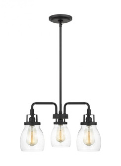 Belton transitional 3-light indoor dimmable ceiling chandelier pendant light in midnight black finis (38|3114503-112)