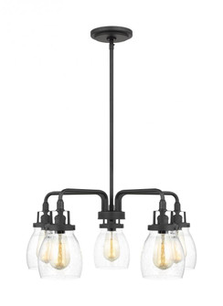 Belton transitional 5-light indoor dimmable ceiling chandelier pendant light in midnight black finis (38|3114505-112)