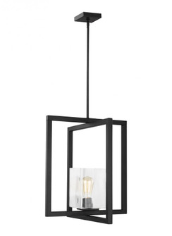 Mitte transitional 1-light indoor dimmable ceiling hanging single pendant light in midnight black fi (38|5141501-112)