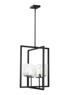 Mitte transitional 4-light indoor dimmable small ceiling pendant hanging chandelier light in midnigh (38|5241504-112)