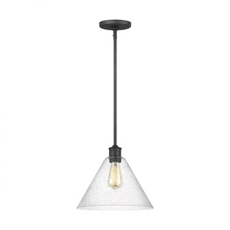 Belton transitional 1-light indoor dimmable ceiling hanging single pendant light in midnight black f (38|6227801-112)