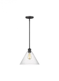 Belton transitional 1-light indoor dimmable ceiling hanging single pendant light in midnight black f (38|6227801-112)