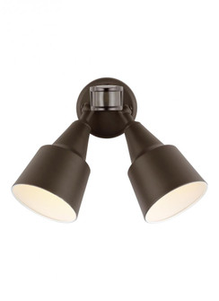 Flood Light traditional 2-light LED outdoor exterior flood with photo and motion sensor in antique b (38|8560702PMEN3-71)