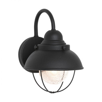 Sebring transitional 1-light LED outdoor exterior small wall lantern sconce in black finish with cle (38|8870EN3-12)