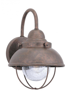 Sebring transitional 1-light LED outdoor exterior small wall lantern sconce in weathered copper fini (38|8870EN3-44)