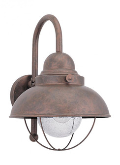 Sebring transitional 1-light LED outdoor exterior large wall lantern sconce in weathered copper fini (38|8871EN3-44)